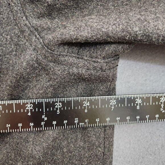 Old Navy Men XL Charcoal Gray Wool Blend Utility Military Field Coat Jacket - Picture 10 of 15